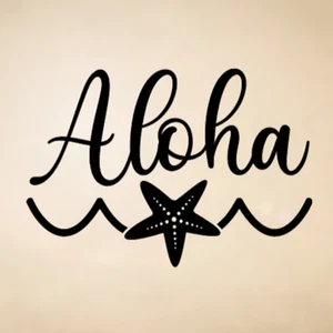 Aloha Starfish Vinyl Decal - Car Window, Laptops, Tumblers, Notebooks, Kindles - Picture 1 of 26