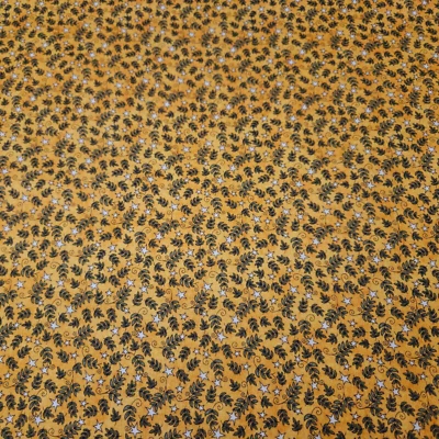 For Love of Country BTY 丹·莫里斯绗缝宝藏星星叶金色黄色 — 第 1/3 张图片