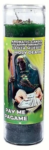 CANDLE COCKTAIL AROMATIC HOLY DEATH PAY ME - SANTA MUERTE PAGAME - Picture 1 of 1