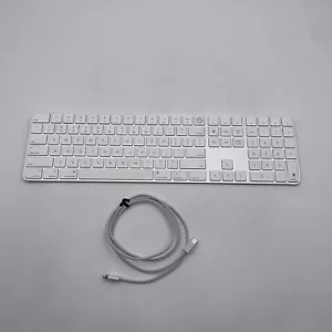 Apple Magic Keyboard with Touch ID and Numeric Keypad White Keys A2520 - Picture 1 of 7