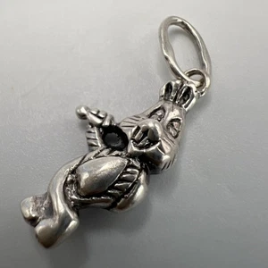 Collar colgante vintage de plata de ley 925 conejo para mujer joyería antigua regalo” - Imagen 1 de 8