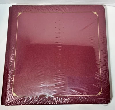 Álbum Creative Memories rojo borgoña 12x12 con 15 páginas estilo antiguo adorno dorado Foto 1 de 4