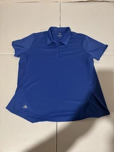 Adidas Golf Women’s Size XL Solid Blue Polo Shirt 100% Polyester - Picture 1 of 6