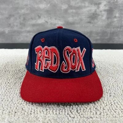 Vintage Boston Red Sox Snapback Hat OSFA Graffiti Bubble Two Tone Drew Pearson - Image 1 of 4