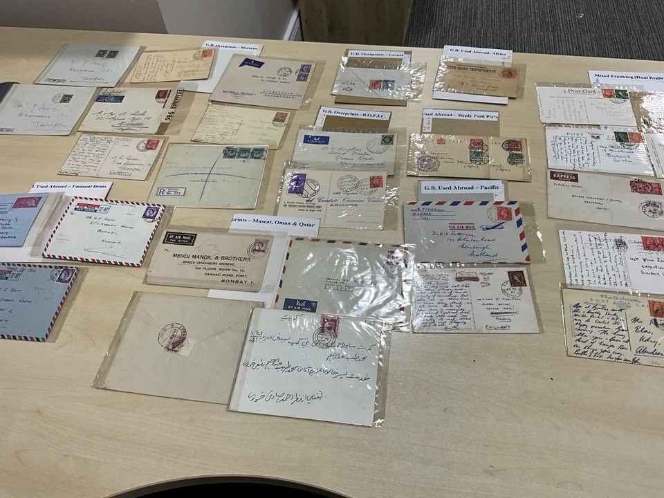 Gb postal history BRITISH POST OFFICE abroad & dual reign 34 items ad110 - Изображение 1 из 4