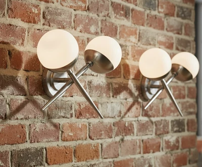 Arteriors Linkka 49160 Wall Sconces – Set of 2, 15" Mid-Century Sputnik Design - Image 1 of 4