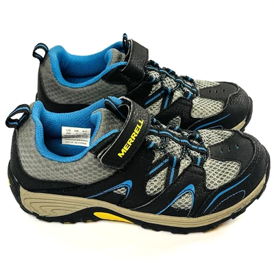 Merrell Trail Chaser 2 Shoes Boys 2W Grey Black Blue Hiking Athletic Sneakers - Image 1 of 4