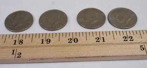 Lot of 4 Kennedy Half Dollar Coins 1974 Circulated Ungraded Uncertified - Picture 1 of 2