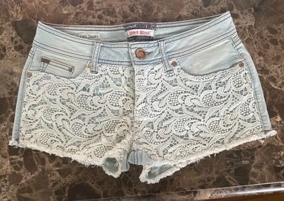 Pantalones Cortos De Colección Y2K Denim Jean Kawaii Coquette Difíciles de Encontrar Moda Festival Talla 6! Foto 1 de 4