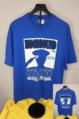 Camiseta de rap vintage años 90 Hanes - HOODBOUND - SOLDIER 4 THE HOOD - talla grande Foto 1 de 4