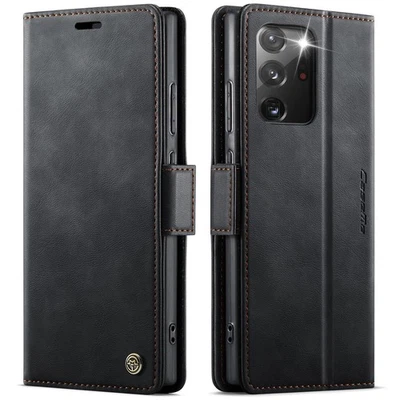 Wallet Kickstand Leather Case For Samsung Note 10+ Note 20 Ultra with Card Slots - Image 1 of 4