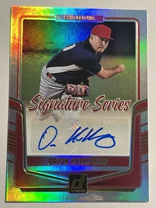 Autógrafo Panini Donruss Signature Series 2024 automático Orion Kerkering RC Phillies - Imagen 1 de 2