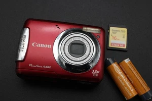 Canon Digitalkamera PowerShot A480 10.0MP rot getestet - Bild 1 von 5