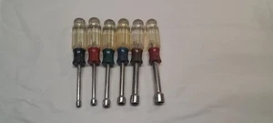 6 pc Vintage =Craftsman= Nut Driver Set  Metric =H= 6mm, 8mm, 9mm, 10mm, 11mm - Picture 1 of 10