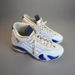 6106) Nike Air Jordan 14 XIV Retro White Hyper Royal 487471-104 Men’s Size 8 - Picture 1 of 8
