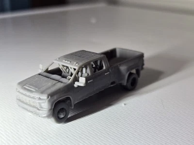 Chevrolet 3500 2022 escala Ho doble cabina kit doble sin decorar impreso en 3D Foto 1 de 4