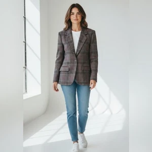 Pendelton Vintage Plaid Blazer Jacket 100% wool - Picture 1 of 13