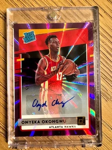 2021 Donruss /15 Onyeka Okongwu RC Purple Laser #228 NBA Basketball Card - Picture 1 of 7