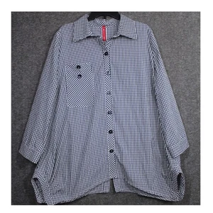 IC by Connie K Top schwarz weiß Gingham Print Größe 1X kunstvoll kariert - Bild 1 von 6