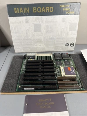 Vintage Motherboard 486-PVT Intel 486SX A80486SX-33 Processor - Image 1 of 4