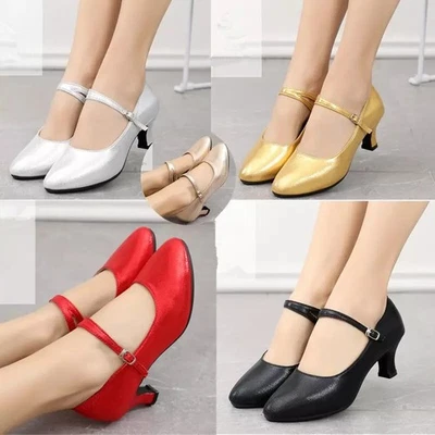 MARKENLOS Damen Neue Tanzschuhe Tango Latin Ballsaal Schuhe Pumps Sandalen High Heels