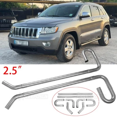 8Pcs 2.5" OD Straight Bend Mandrel Exhaust Pipe Kit U Bend For Jeep Cherokee - Image 1 of 4
