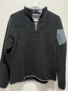 Vintage Men’s Small Arc’Teryx Covert Zip Pullover Black Polartec Cardigan Jacket - Picture 1 of 7