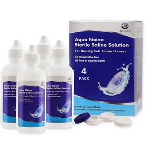Aqua Naina - Preservative Free Sterile Saline Solution for Contact Lenses - U... - Picture 1 of 6