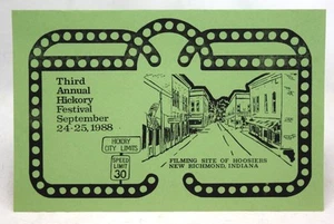 1988 Movie Hoosiers Hickory Festival FDC Pamphlet w/Honey Bee Stamp G - Picture 1 of 3