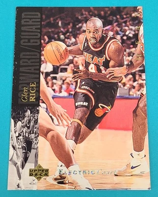 1993-94 UD SE Electric Court Gold #148 Glen Rice Miami Heat BASKETBALL Card F7 - Image 1 of 2