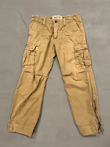 VTG Y2K Abercrombie & Fitch Paratrooper Cargo Military Pants Tan Mens Size M - Picture 1 of 17