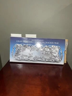 ¡Bandeja para galletas de plata diseño Godinger vintage! ¡Nuevo! ¡Sellado! Foto 1 de 4
