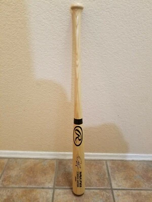 **JSA CERT** Domingo SANTANA Signed Rawlings Bat  - Image 1 of 3