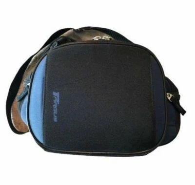 Targus Black & Blue Travel Size Camera Bag W/Shoulder Strap 2 Side Pockets Zips - Image 1 of 4