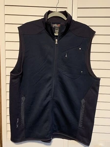 Ralph Lauren RLX Golf Vest Mens XXL Canada 2-Tone Blue Navy Full Zip Pockets - Picture 1 of 14