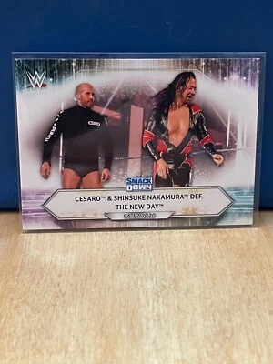 #86 Cesaro & Shinsuke Nakamura def. The New Day - 2021 Topps WWE Wrestling - Image 1 of 2