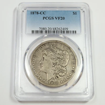 1878 CC PCGS VF20 - Morgan Dollar $1 US Coin #49650A - Image 1 of 2