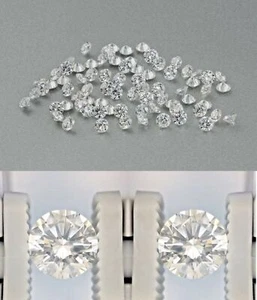 HPHT Diamond For Watch EF-Color VS1 Clarity 1.9mm Round Cut 0.50ct/20 Pcs Lot - Picture 1 of 7