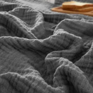 PHF 100% Cotton Muslin Blanket King Size 108" x 90", 4-Layer Lightweight and ... - Picture 1 of 6