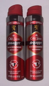 2~Old Spice Dry Spray Antiperspirant Deodorant Spray Swagger, 4.3oz Exp 6/26+ - Picture 1 of 1
