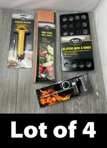 Lot of 4 Grill Accessories: Injector, Grill Sheets, Rack/Corer, Thermometer - Picture 1 of 23