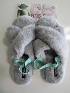 Zapatillas Kensie Mujer Puntera Abierta Difusa Gris Espuma con Memoria Nuevas con Etiquetas - Imagen 1 de 11