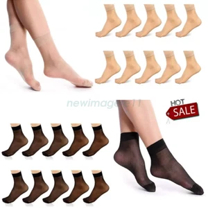 UP 20Pairs HOT Women Nylon Elastic Short Ankle Sheer Short Stockings Silk Socks - Picture 1 of 17