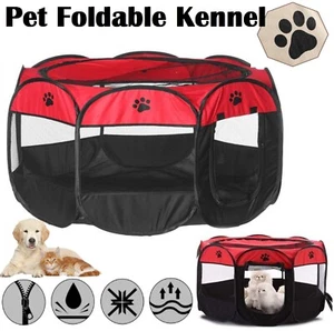 Pet Dog House Kennel Playpen Soft Beds Cave Cat Puppy Bed Doggy Foldable Cage - Picture 1 of 12