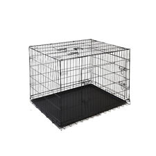 I.pet 48 Dog Cage Pet Crate Puppy Foldable Metal Kennel Portable 3 Doors XXL