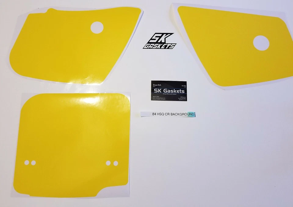 84 1984 Husqvarna CR XC 125 250 500 matrícula fondo calcomanía pegatina Foto 1 de 1