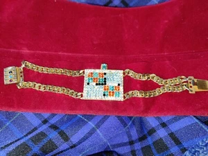 pulsera idemaria tono oro,vintage,bolso diseño cara - Imagen 1 de 6