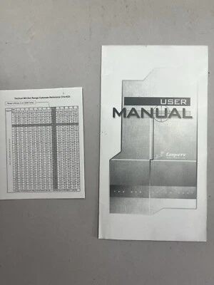 Miras de rifle de tamaño completo Leapers manual del propietario y tabla de referencia de rango de mil puntos Foto 1 de 4