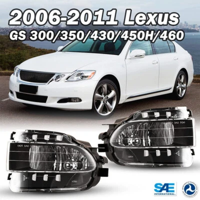 Fog Lights for 06-11 Lexus GS 300 350 430 450H 460 Assembly Lamp Clear Lens Pair - Image 1 of 4