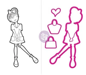 Prima Julie Nutting ROSIE Doll Stamps + Metal Dies Set 5pc 912178 fs - Picture 1 of 2